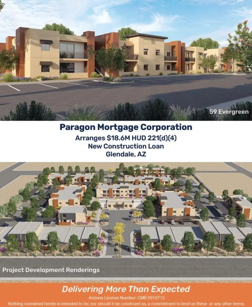 Paragon Mortgage Arranges Loan for Development of Glendale Land